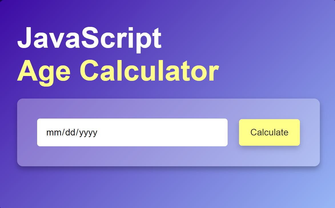 Age Calculator project thumbnail