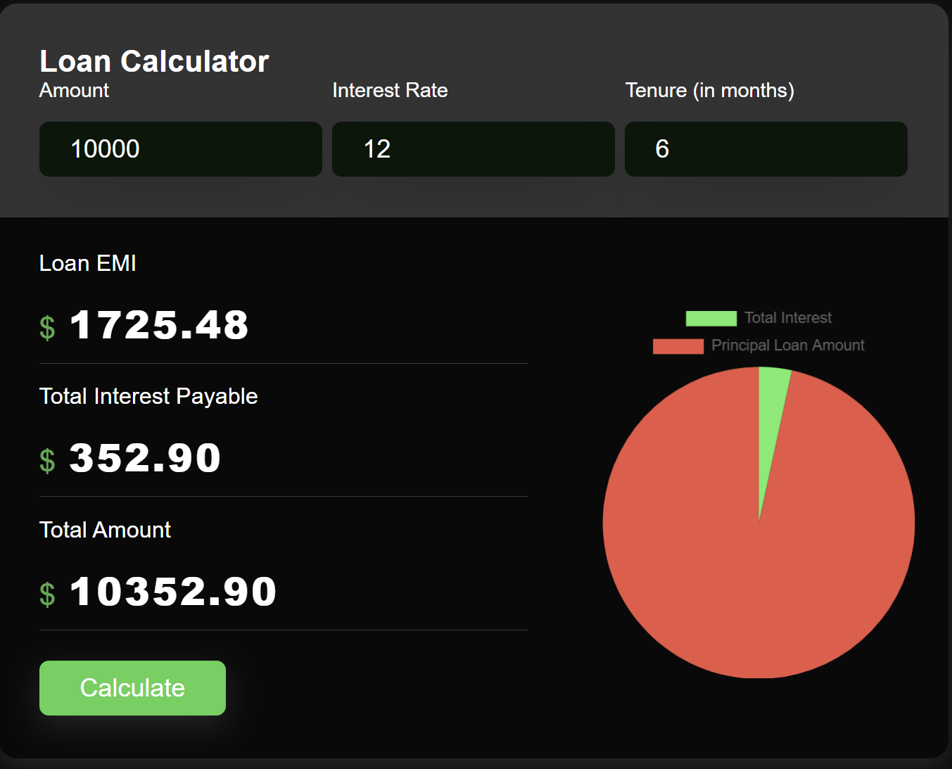 Loan Calculator project thumbnail