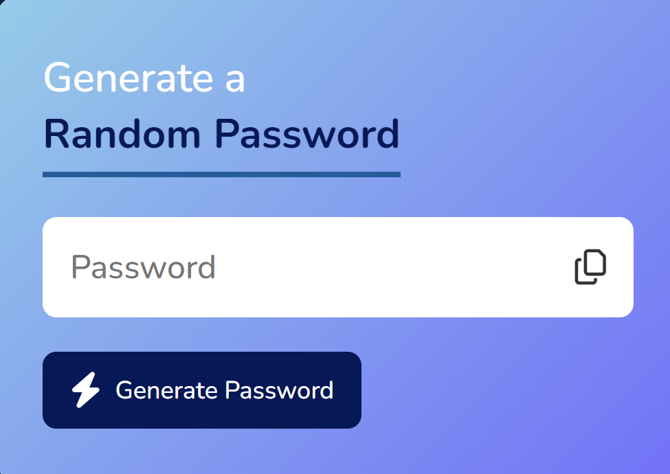 Password Generator project thumbnail